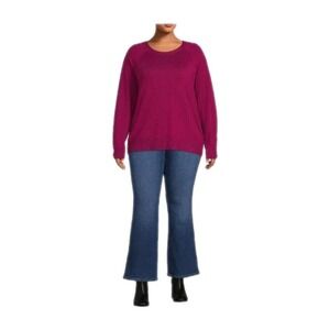 Terra & Sky Women's Plus Size High Rise Flare Jeans,‎ 31.5" Inseam, Sz 20W #286C